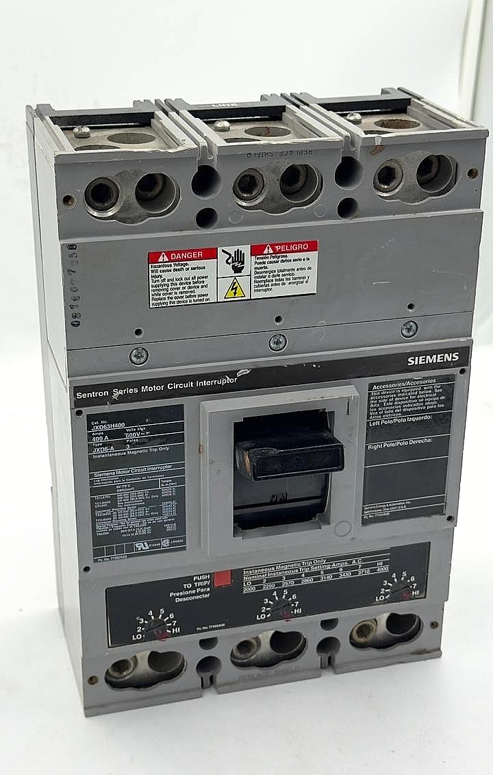 Siemens Sentron JXD63H400 Motor Circuit Interrupter | 400A 3Pole 600V - saleem al tamimi electric equipment trading co llc-UAE