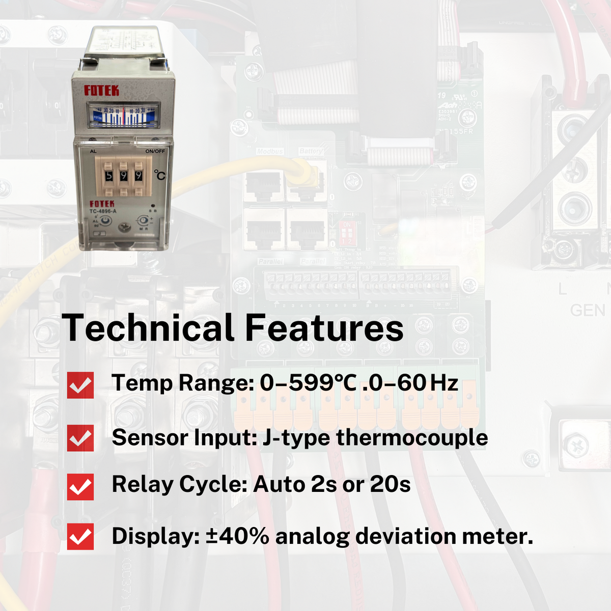 TC4896DAJR3A Temp Controller PID/OnOff JType 48x96mm Relay AC - saleem al tamimi electric equipment trading co llc-UAE