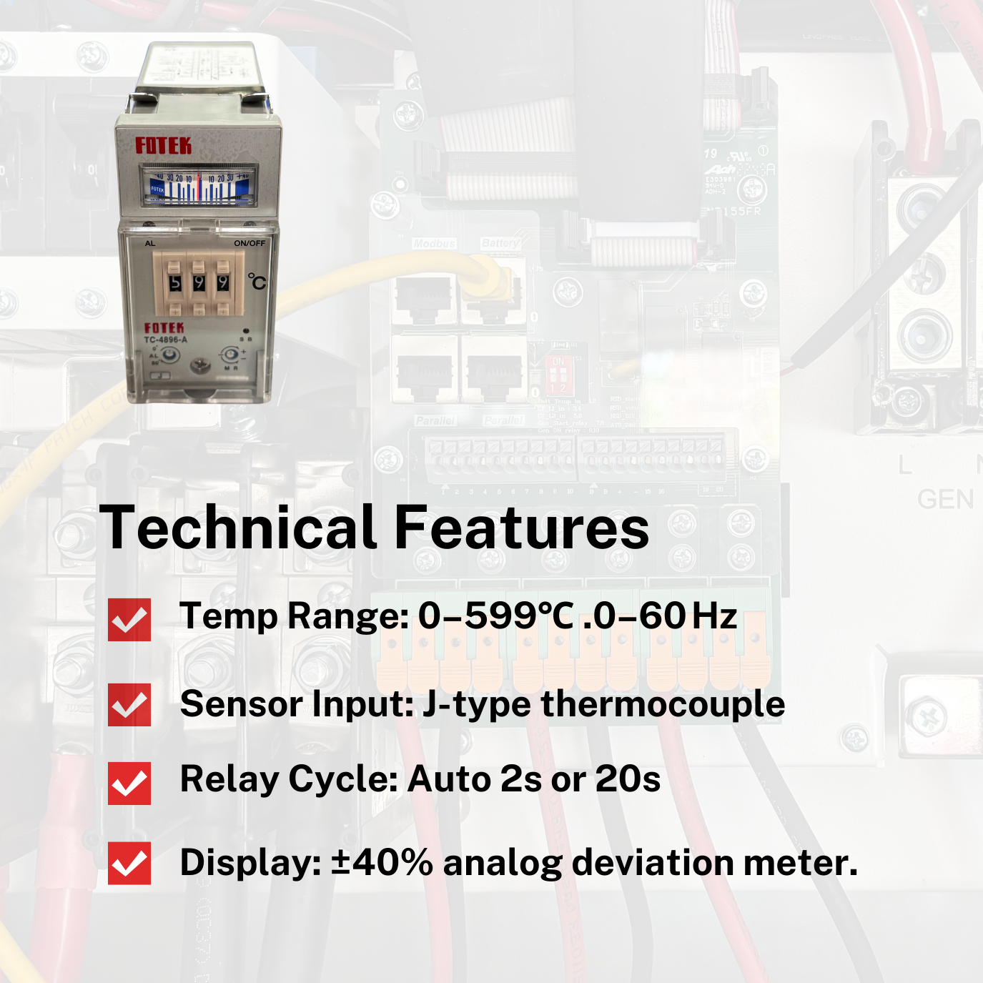 TC4896DAJR3A Temp Controller PID/OnOff JType 48x96mm Relay AC - saleem al tamimi electric equipment trading co llc-UAE