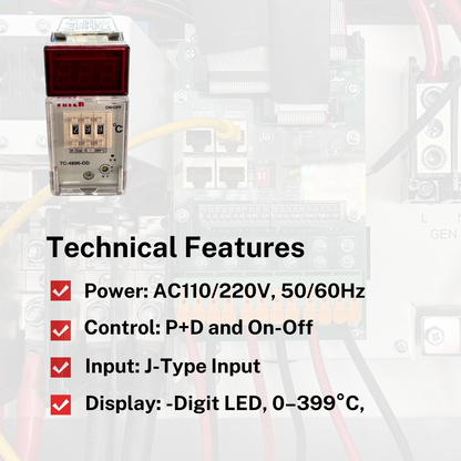 TC4896DDJR3 Temp Controller | JType | 48x96mm | 0399°C | Relay Output | AC1 - saleem al tamimi electric equipment trading co llc-UAE