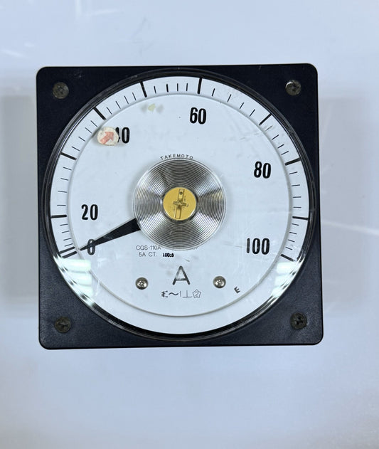Take Moto COS110A Analog AC Ammeter | 0100A Range | CT Ratio 100:5 | 110*110MM - saleem al tamimi electric equipment trading co llc-UAE