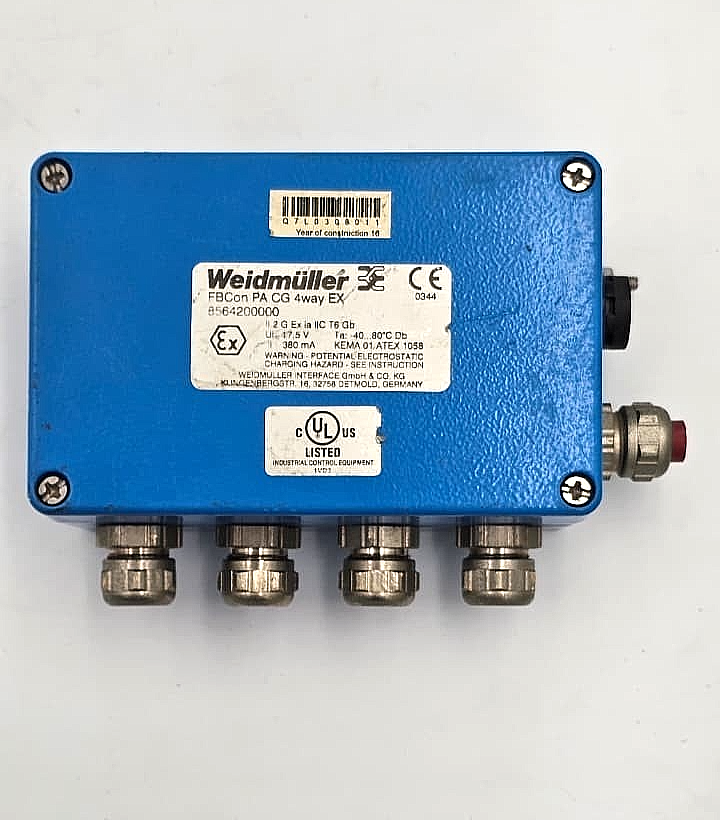 Weidmüller FBCon PA CG 4Way EX Industrial Fieldbus Distributor | German Made1