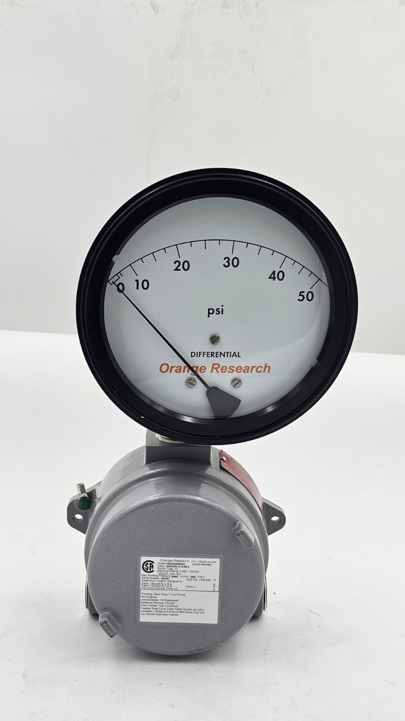 Orange Research 1504DGS / KILLARK HKB-BC-20-4X Pressure Diaphragm Gauge- 50 PSI