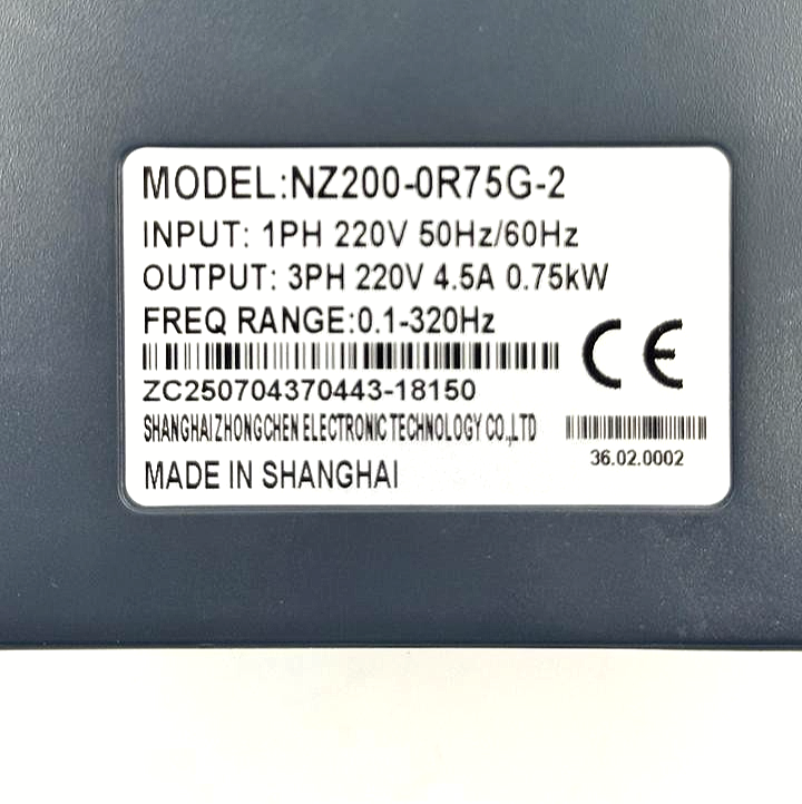 ZONCN NZ2000R75G2 Variable Frequency Drive (VFD) | 220V Input1PH /Output3PH - saleem al tamimi electric equipment trading co llc-UAE