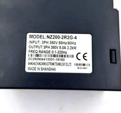 ZONCN NZ2002R2G4 Variable Frequency Drive (VFD) | 380V input/output(3PH) - saleem al tamimi electric equipment trading co llc-UAE