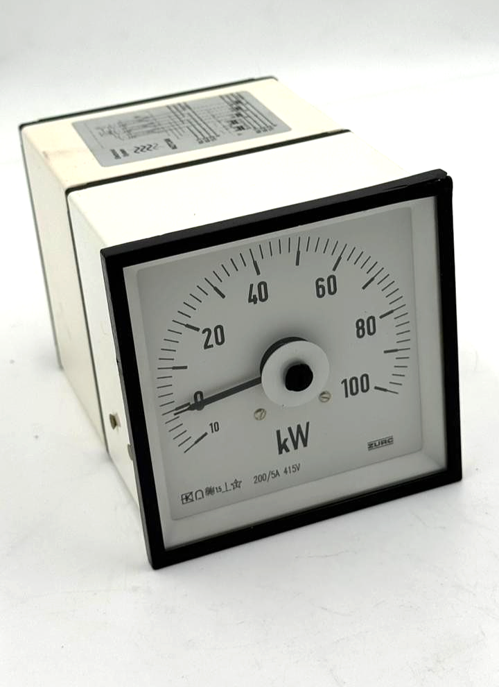 ZURC 100 kW Analog Wattmeter | 415V 200/5A - saleem al tamimi electric equipment trading co llc-UAE
