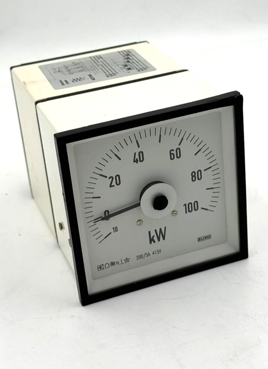 ZURC 100 kW Analog Wattmeter | 415V 200/5A - saleem al tamimi electric equipment trading co llc-UAE