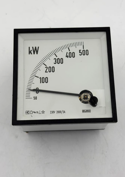 ZURC 500 kW Analog Panel Meter | 230V 2000/5A1