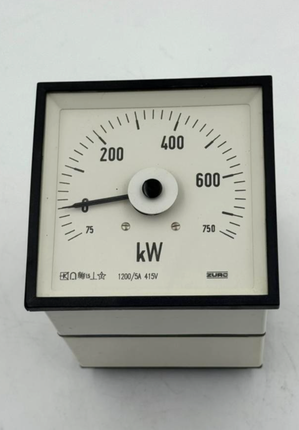 ZURC 750 kW Analog Wattmeter | 415V 1200/5A1