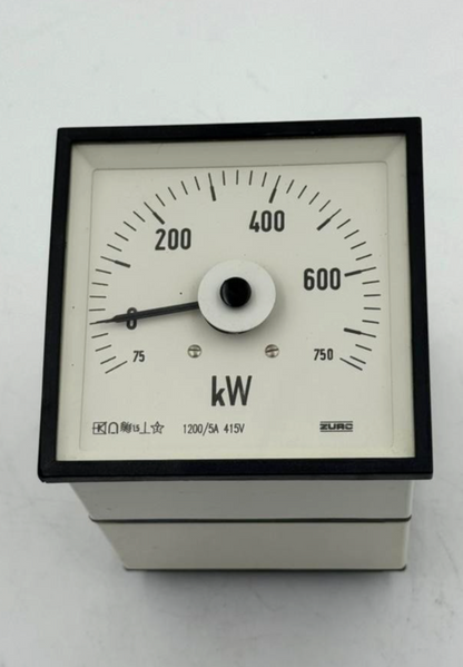 ZURC 750 kW Analog Wattmeter | 415V 1200/5A1